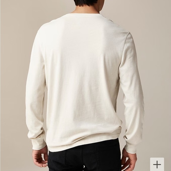 J crew stone Vintage-wash cotton henley - Picture 2 of 5